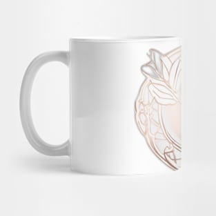 Elegant Rose Gold Botanical Emblem No. 781 Mug